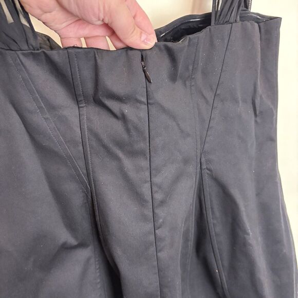 ASOS DESIGN Black Structured Chiffon Sleeve Bustier Top Mini Dress US 12 NWT - Picture 9 of 10